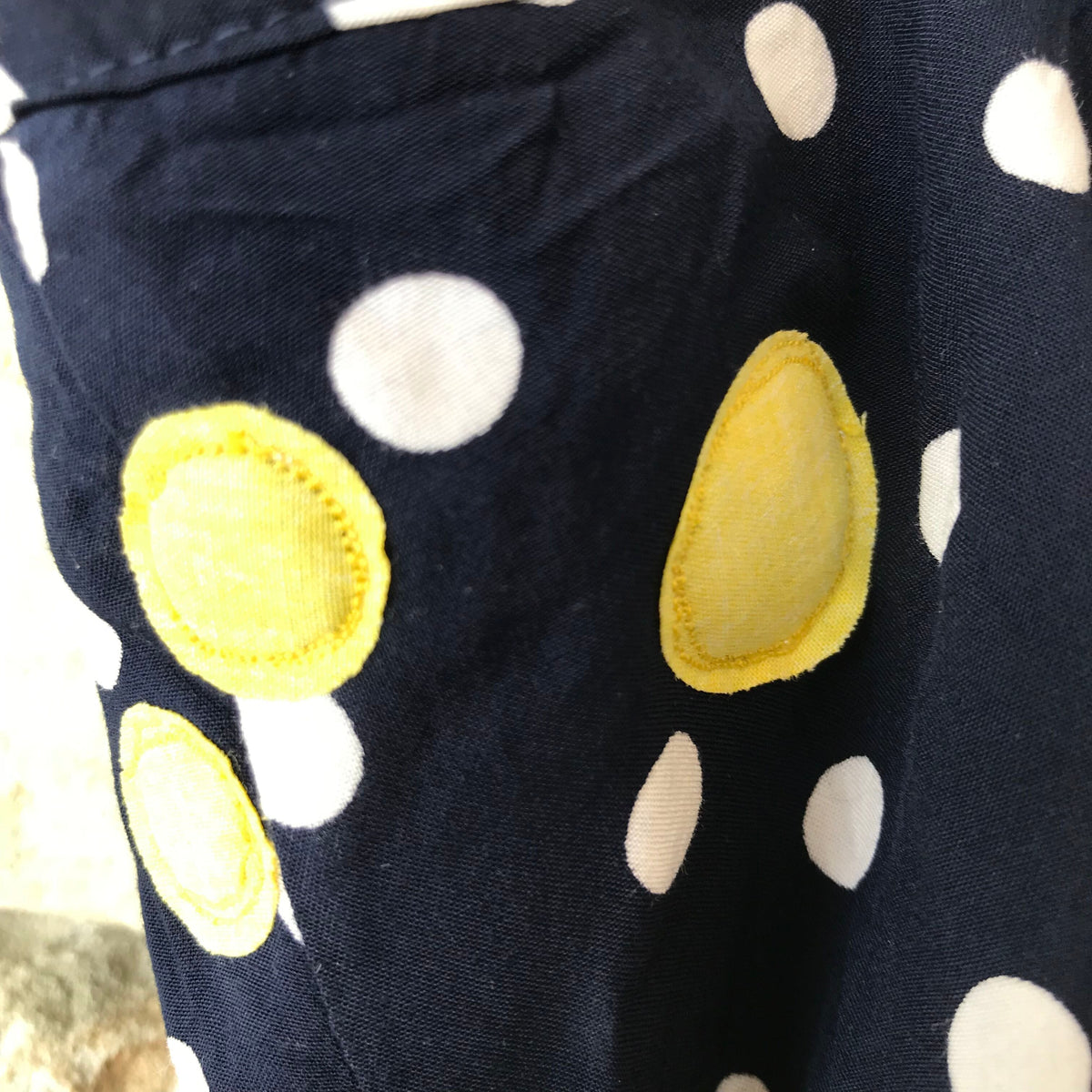 Polka dot short overalls - size 14