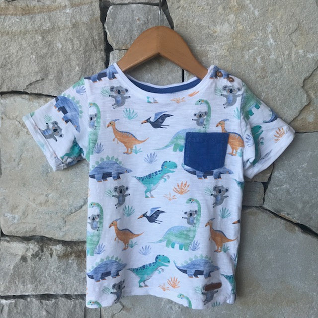 Dinos and Aussie wildlife t-shirt - SIZE 1