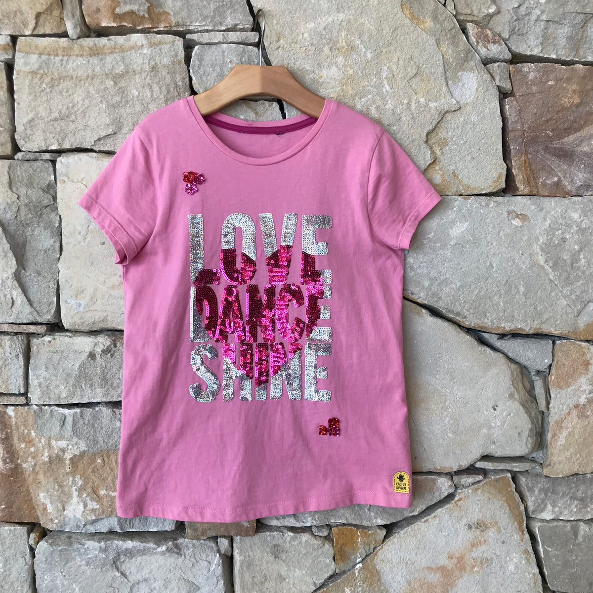 Love, dance, shine t shirt - size 10 to 11