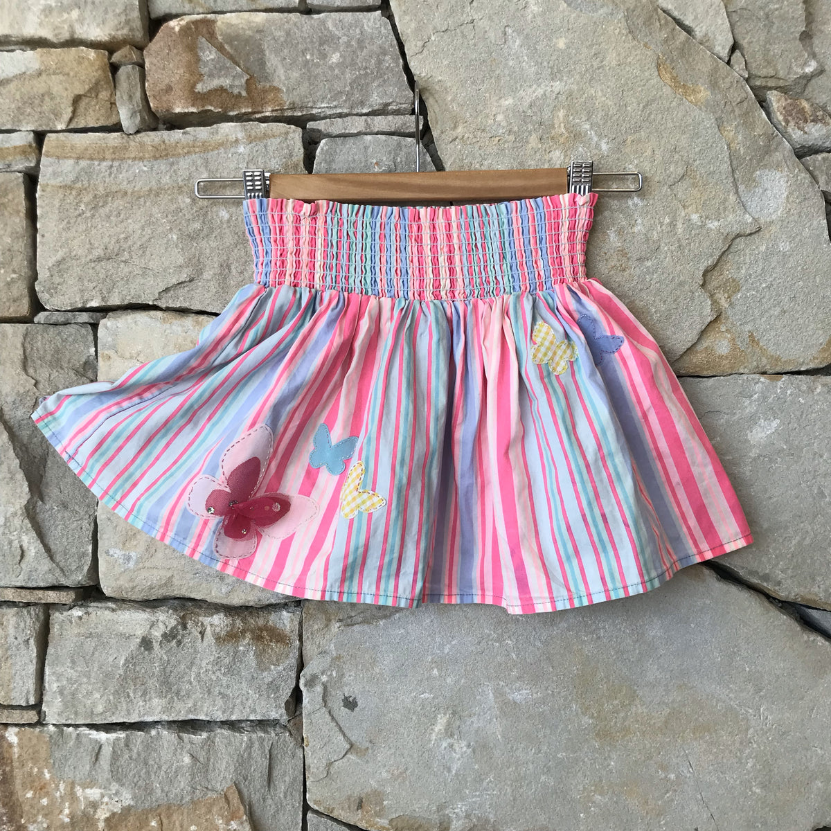 Butterflies and stripes skirt - size 7