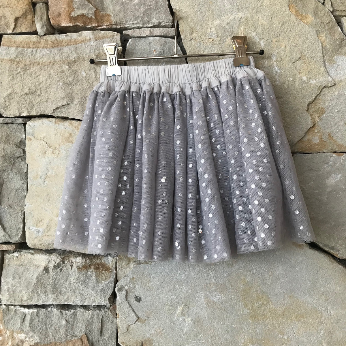 Tulle and silver dots skirt - size 5