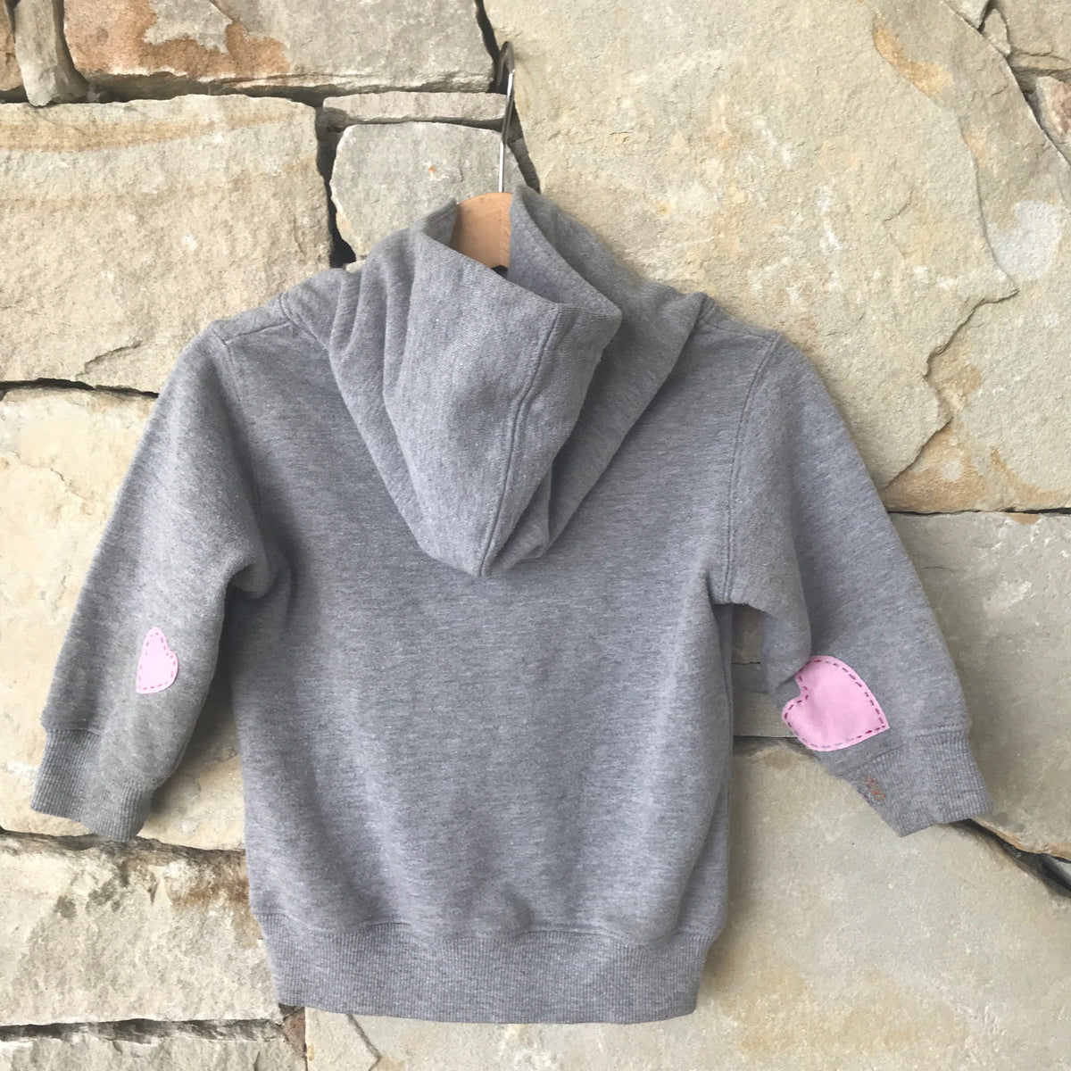 Grey marle hearts and owls hoodie - size 1