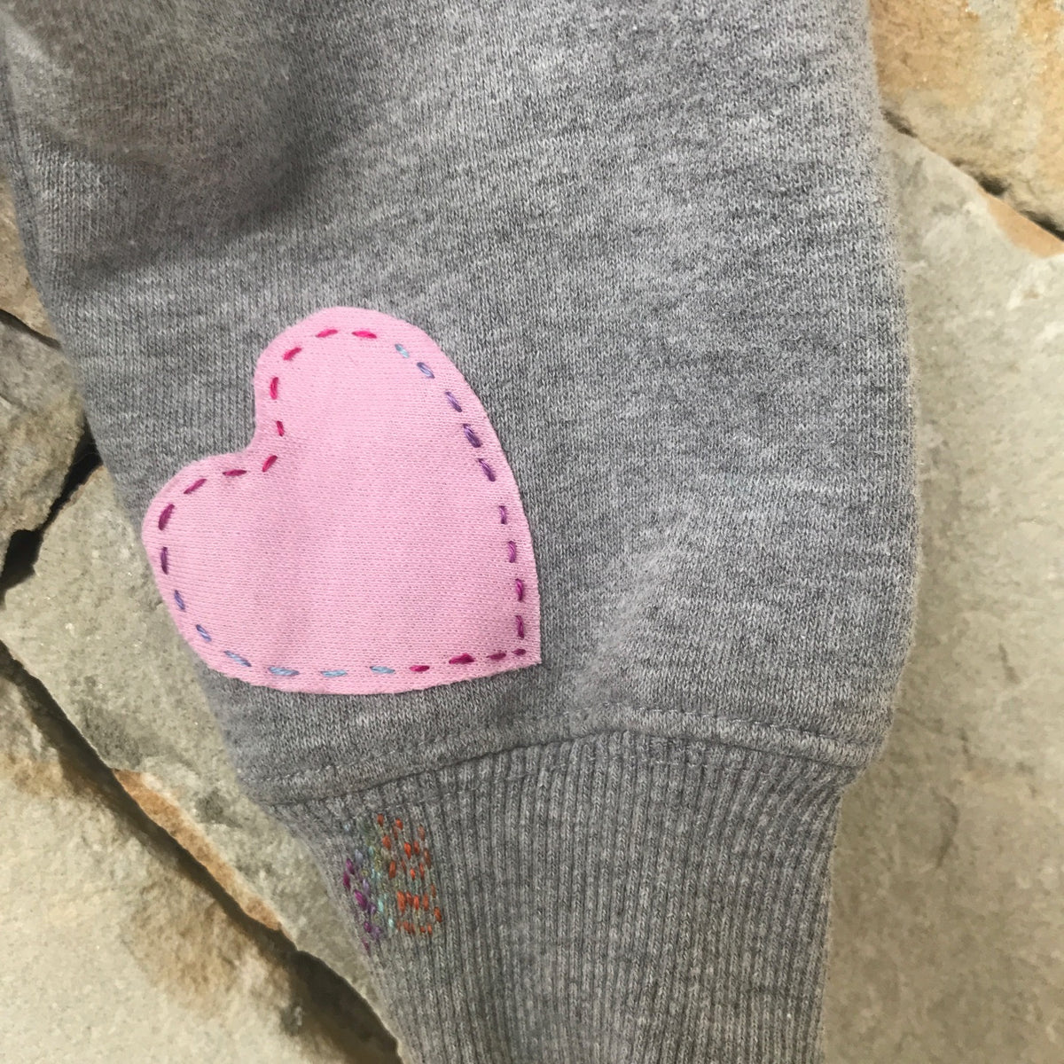 Grey marle hearts and owls hoodie - size 1