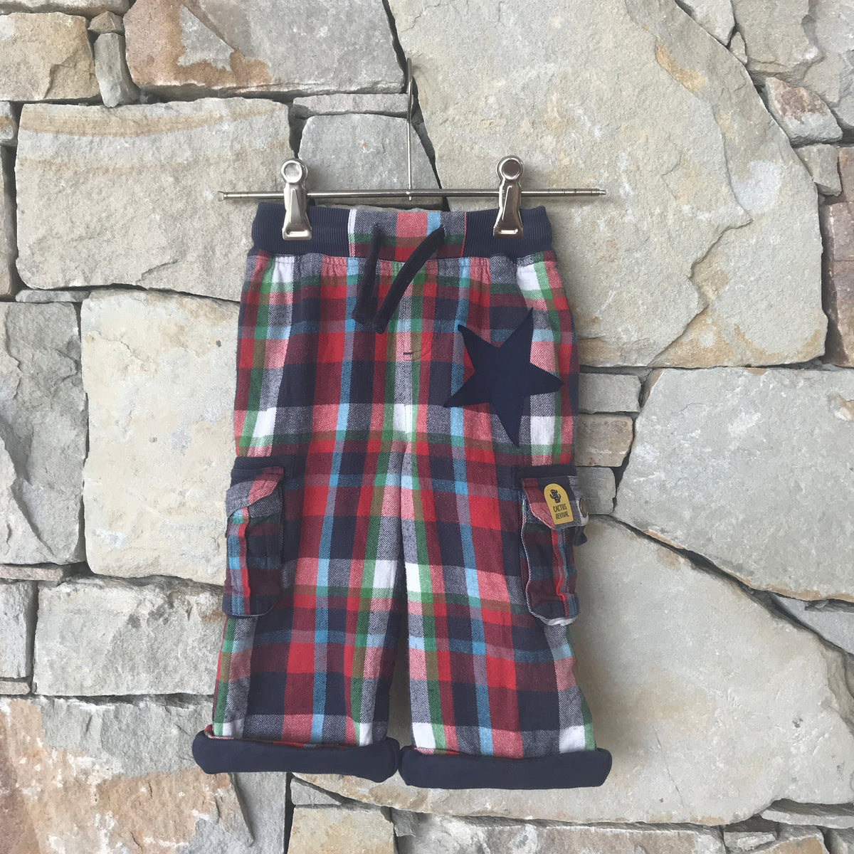 You&#39;re a star flannelette tartan pants: size 1-2