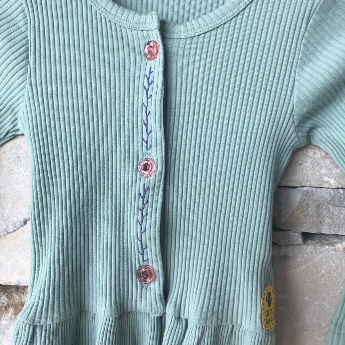 Sea green embroidered cardigan: size 1